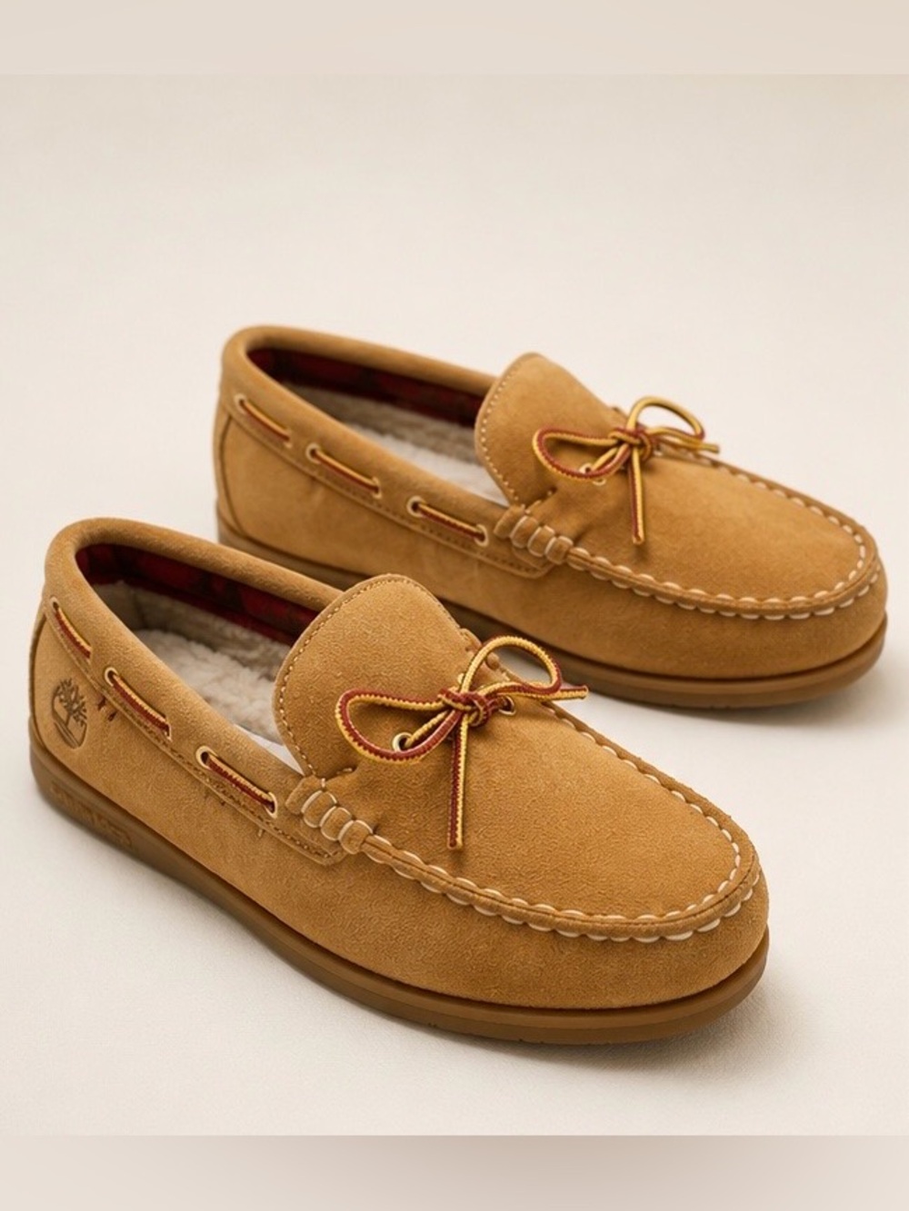 Timberland Men's Suede Moc Toe Loafers in Tan